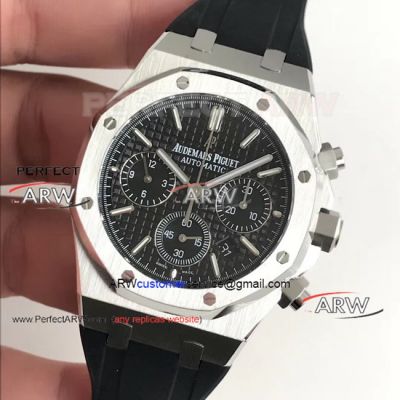 Perfect Replica Audemars Piguet Royal Oak Watch Replica Black Dial 41mm Mens Watch 